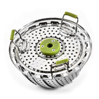 Handle Foldable Vegetable Drain Pan Kitchen Steamed Bun Steaming Rack