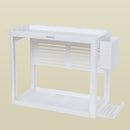 Double-layer kitchen shelf knife rack storage box