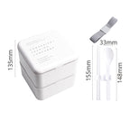 Lunch Box Square 2Layer Portable Bento Box