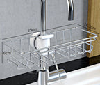 Stainless Steel Sink Storage Rack Kitchen Bathroom Adjustable Faucet Soap Dish Drainer Shelf Kitchen Organizer