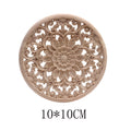 European Classical Rubber Wood Carving Decoration, Home Decoration, Solid Wood Decal, Home Craft, Wood Circle Decoration