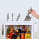 Double-layer kitchen shelf knife rack storage box
