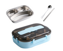 Stainless Steel Compartment Lunch Box Portable Square
