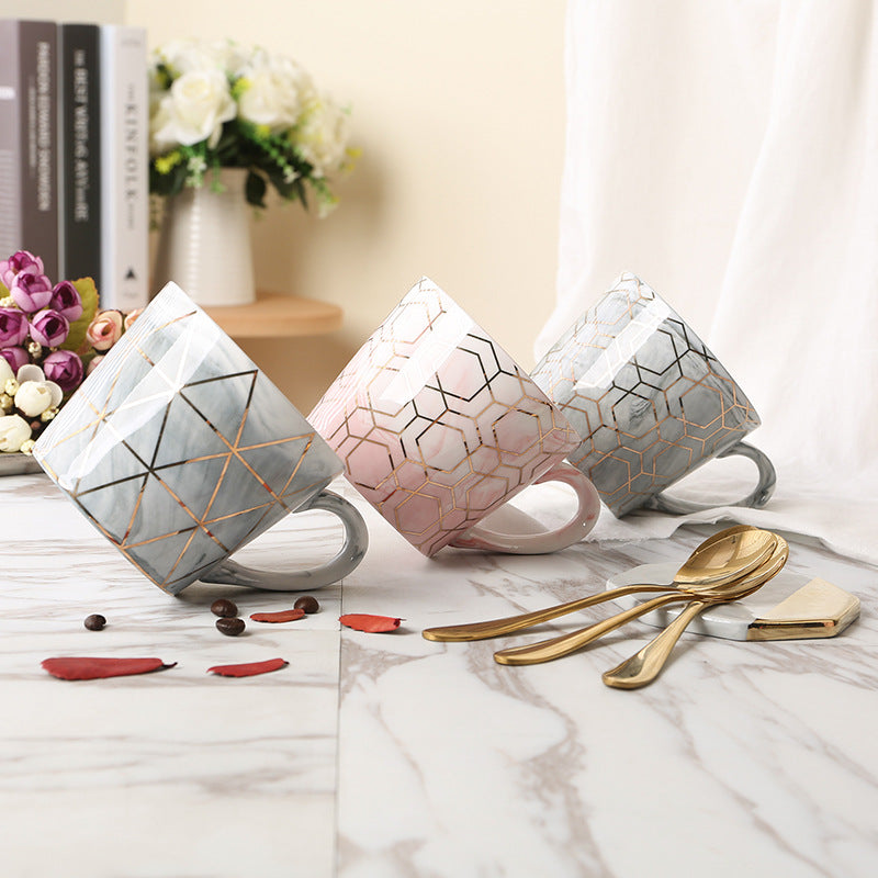 Geometric ceramic mug
