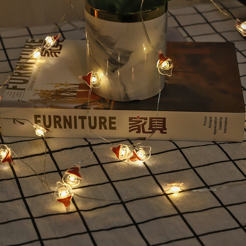 Christmas decoration deer snowman five-pointed star snowflake small cane christmas tree lantern