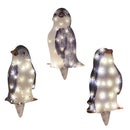 3D Light Up Penguin Sculpture Christmas Decoration Ornament - Solar Powered - Axooms