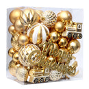 Christmas Platinum Painted Christmas Ball Set Hanging Ornaments