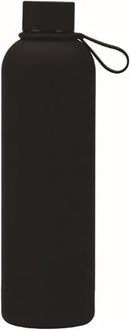 Axooms Stainless Steel Water Bottle - Double Wall Insulated Water Bottle, Fitness Sport Water Bottle, Leak Proof with Carry Rubber Handle, Thermo Flask For Hot & Cold, Matte Finishing - Black, 500 ML