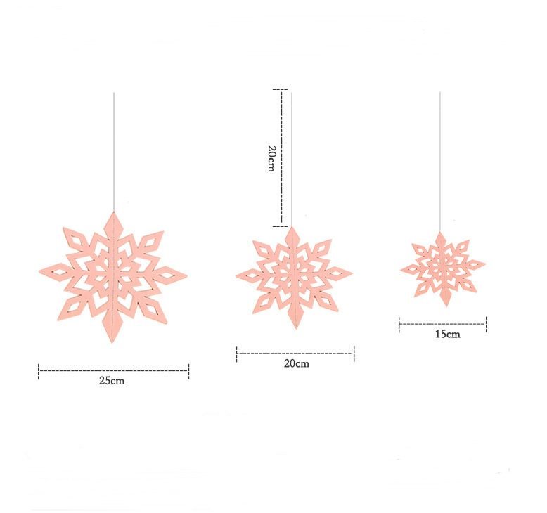 6 Pcs/Set Cardboard 3D Hollow Snowflake Hanging Ornaments New Year's Christmas Decorations for Home Party Decoration - Axooms