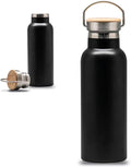 Axooms Stainless Steel Sport Water Bottle Double Wall Insulated Reusable Sublimation Thermos Flask Vacuum Metal Bottle with Handle and Leakproof Lid for Cyclists, Runners & Hikers (1pc, Black, 500ml)