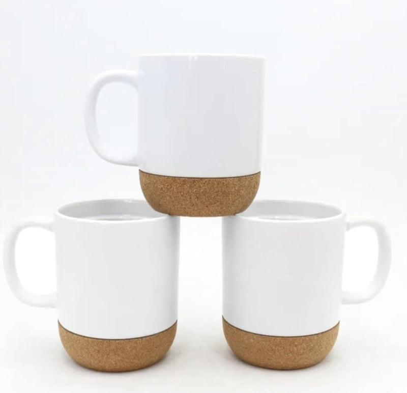 Axooms 13oz Ceramic Coffee Mug with Insulated Cork Base and Splash Proof Lid - Reusable Coffee Cup with Handle for Home & Office, Ideal Gift for Men & Women, Travel Mug for Hot & Cold Drinks (White)