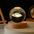 6cm 3D Crystal ball Crystal Planet Night Light Laser Engraved Solar System Globe Astronomy Birthday Gift Home Desktop Decoration - Axooms