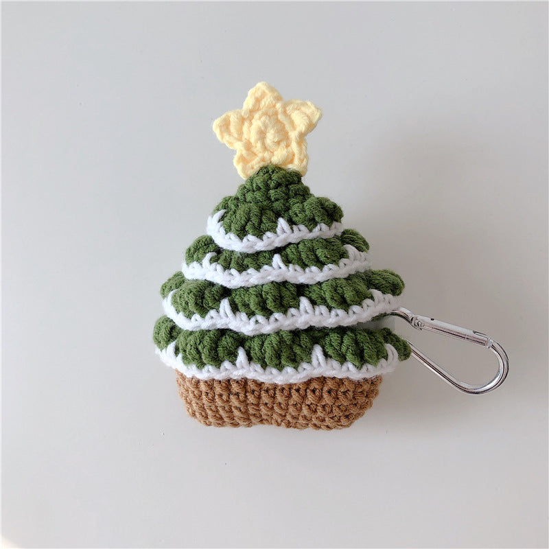 Compatible with Apple, Knitted Christmas Tree Bluetooth Headset Case