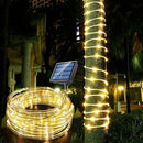 Axooms Solar Rope Light 33FT 100L IP65 Waterproof Outdoor LED Copper Fairy String Tube Lights for Party Garden Yard Home Wedding Christmas Halloween Holiday Tree Decoration Lighting (Warm White)