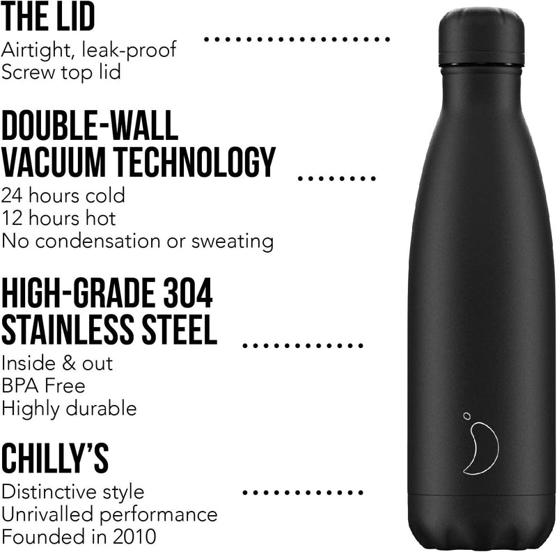 Chilly's Stainless Steel Collection - Insulated Water Bottle