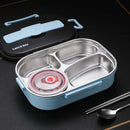 Stainless Steel Compartment Lunch Box Portable Square