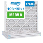 Aerostar 12x12x1 MERV 8 Pleated Air Filter, AC Furnace Air Filter, 4 Pack (Actual Size: 11 3/4" x 11 3/4" x 3/4")