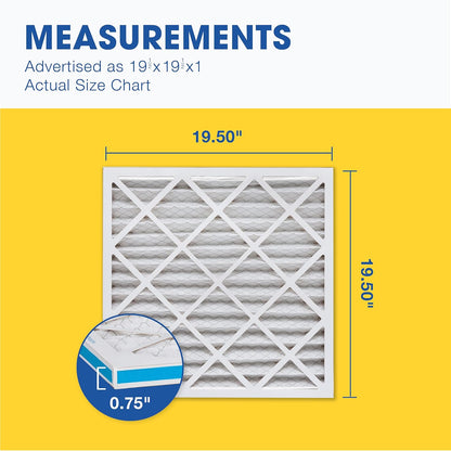 Aerostar 12x12x1 MERV 8 Pleated Air Filter, AC Furnace Air Filter, 4 Pack (Actual Size: 11 3/4" x 11 3/4" x 3/4")