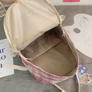 School Bag, Small  Backpack, Plaid Backpack