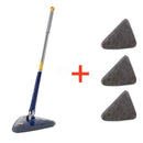 New Iengthened Triangular Mop 360-Degree Telescopic Rotatable Adjustable Floor Cleaning Mop Absorbent Wet And Dry Dual-use Clean