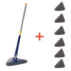 New Iengthened Triangular Mop 360-Degree Telescopic Rotatable Adjustable Floor Cleaning Mop Absorbent Wet And Dry Dual-use Clean