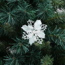 Christmas Decoration Wholesale Christmas Green Onion Powder Belt Hollow Flower Christmas Tree Wreath Ornament Pendant Ornament