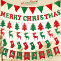 Arrange and decorate garland flag Christmas decorations