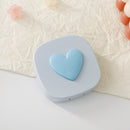 Macaron Color Square Love Contact Lens Case Contact Lens Storage Box Portable Mirror