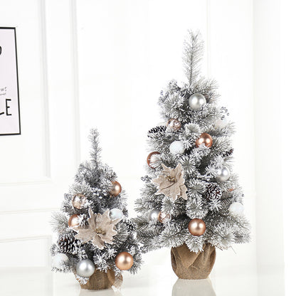 Mini Christmas Tree Christmas Decoration Silver Wind Home Decoration