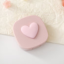Macaron Color Square Love Contact Lens Case Contact Lens Storage Box Portable Mirror