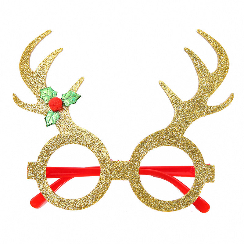 New Christmas Cartoon Headband Adult Children Gift Santa Claus Snowman Antlers Glasses Christmas Decoration Glasses