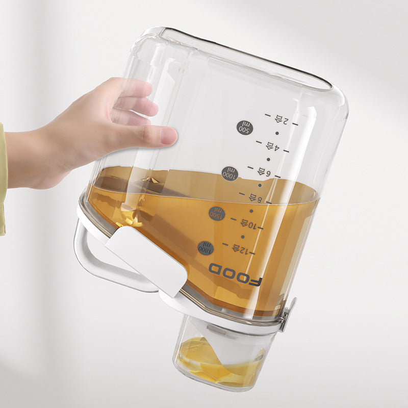 Multi-Grain Jar Moisture-proof Insect-proof Sealed Jar Scale Rice Bucket Household Grain Storage Jar Kitchen Transparent Storage Jar