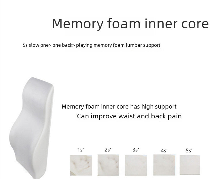 Amazon Hot Sale Memory Foam Car Waist Ergonomic Backrest Cushion For Office Chair Car Wheelchair