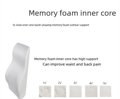 Amazon Hot Sale Memory Foam Car Waist Ergonomic Backrest Cushion For Office Chair Car Wheelchair