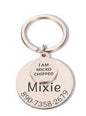 Fashion Pet I&#039;m MICRO Dog Anti-Lost Carving Brand Collar Label Pendant Keychain Jewelry Pendant