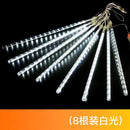 LED Meteor Shower Lights Outdoor Rainproof Solar Energy Hanging Tree Ice Strip Tube Lights String Christmas Decoration Meteor Lights Lighting