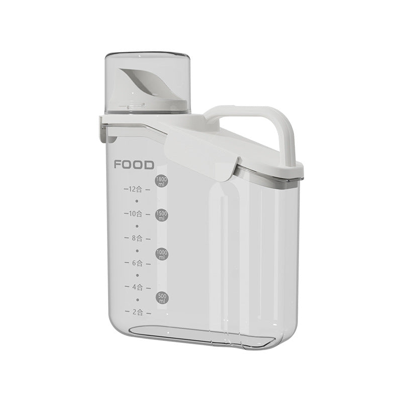 Multi-Grain Jar Moisture-proof Insect-proof Sealed Jar Scale Rice Bucket Household Grain Storage Jar Kitchen Transparent Storage Jar