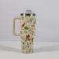 Christmas Stainless Steel Vacuum Cup Handle