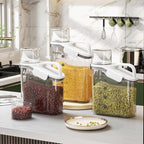 Multi-Grain Jar Moisture-proof Insect-proof Sealed Jar Scale Rice Bucket Household Grain Storage Jar Kitchen Transparent Storage Jar