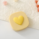 Macaron Color Square Love Contact Lens Case Contact Lens Storage Box Portable Mirror