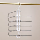 New Transparent Folding Trouser Rack Multi-functional Multi-layer Trouser Hanger Household Magic Seamless Trouser Clip Wardrobe Storage
