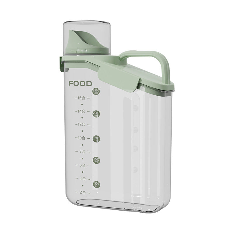 Multi-Grain Jar Moisture-proof Insect-proof Sealed Jar Scale Rice Bucket Household Grain Storage Jar Kitchen Transparent Storage Jar