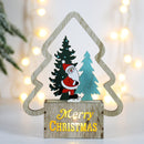 Christmas Decorations Wooden Scene Layout