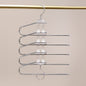 New Transparent Folding Trouser Rack Multi-functional Multi-layer Trouser Hanger Household Magic Seamless Trouser Clip Wardrobe Storage