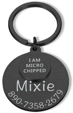 Fashion Pet I'm MICRO Dog Anti-Lost Carving Brand Collar Label Pendant Keychain Jewelry Pendant