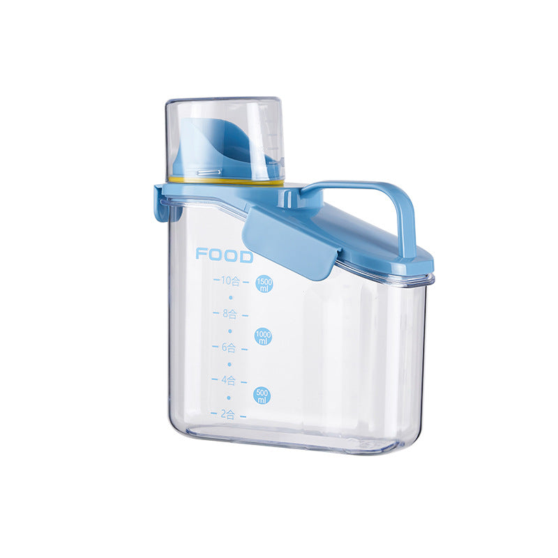 Multi-Grain Jar Moisture-proof Insect-proof Sealed Jar Scale Rice Bucket Household Grain Storage Jar Kitchen Transparent Storage Jar