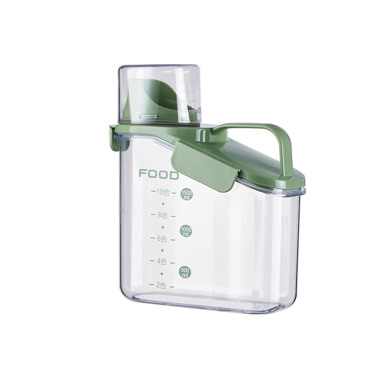 Multi-Grain Jar Moisture-proof Insect-proof Sealed Jar Scale Rice Bucket Household Grain Storage Jar Kitchen Transparent Storage Jar