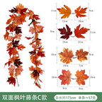 Amazon Harvest Festival Simulation Maple Leaf Rattan Thanksgiving Christmas Decoration Rattan Spot