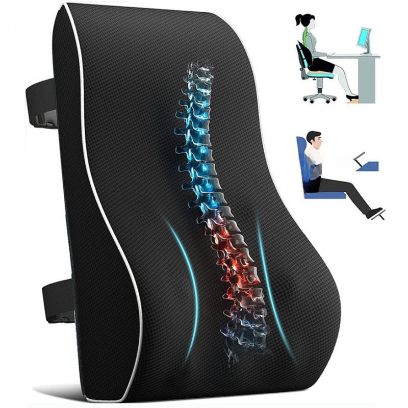 Amazon Hot Sale Memory Foam Car Waist Ergonomic Backrest Cushion For Office Chair Car Wheelchair - Axooms