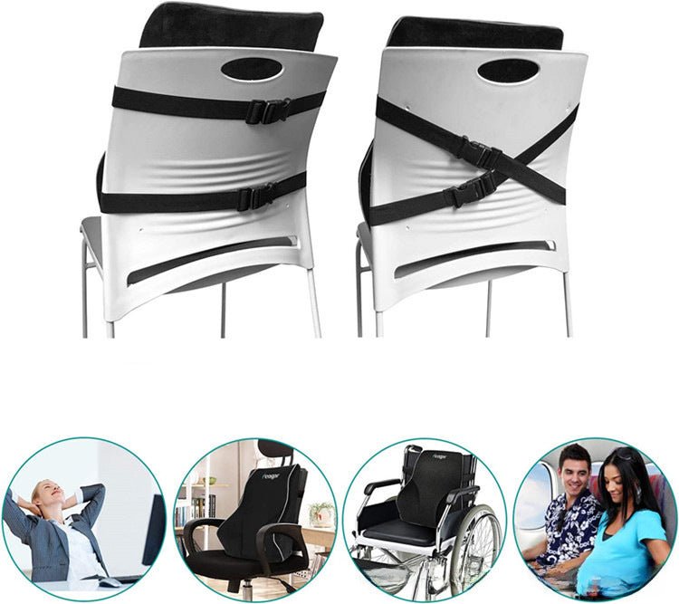 Amazon Hot Sale Memory Foam Car Waist Ergonomic Backrest Cushion For Office Chair Car Wheelchair - Axooms